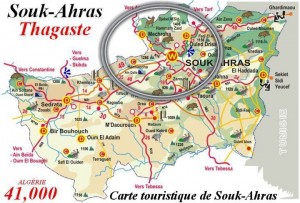 carte touristique de souk Ahras